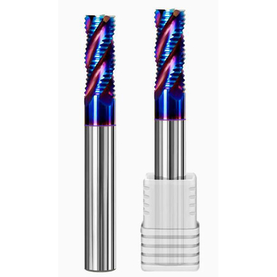 Nano Blue Coated HRC65 Carbide 4-6 Flute Rough End Mills
