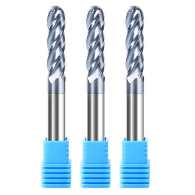 Precision 4-Flute Carbide Ball Nose End Mill for Metalworking