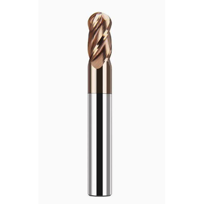 Precision 4-Flute Carbide Ball Nose End Mill for Metalworking