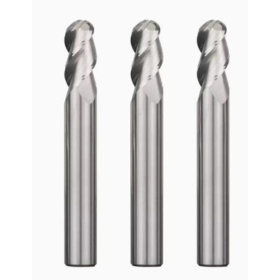 Carbide Ball Nose End Mill 3 Flute Polished