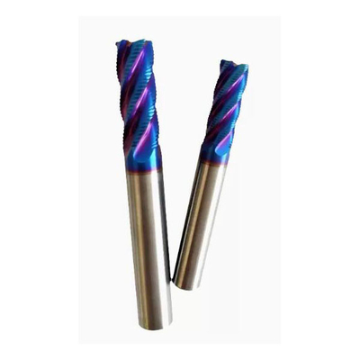 Molinos de extremos ásperos de nano azul recubiertos con HRC65 carburo 4-6 flauta